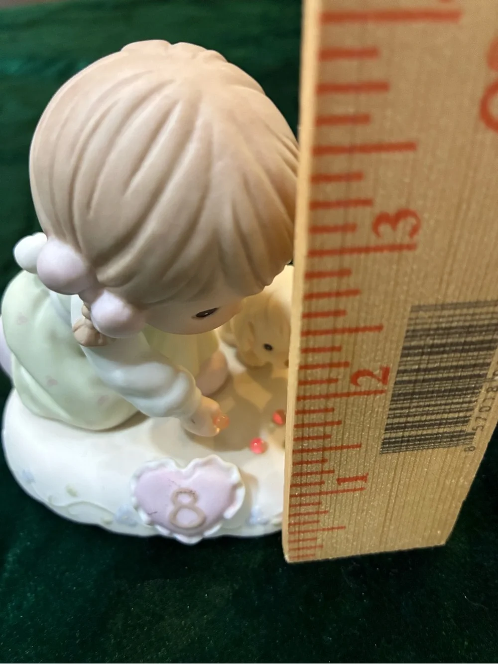 Precious Moments Cream and Pink Girl Figurine with Puppy Birthday Gift 8 years